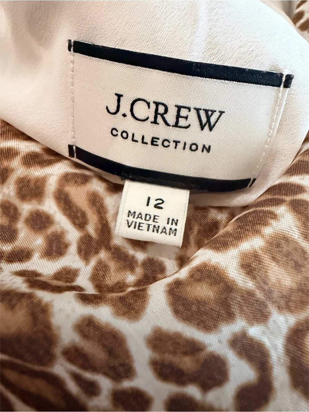 J. Crew Collection - One-Shoulder Dress in Brown Leopard Print - Picture 3 of 10